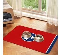 Tennessee State Flag Pet Absorbent Leather Placemat 40x60cm Beautiful Design Cat and Dog Bowl Mat Portable Storage