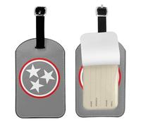 Tennessee State Flag Print Bag Tags Stylish Luggage Tag 4.3 x 2.76 Inch Essential Travel Accessory Suitcases