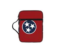 Tennessee State Flag Print Bible Cover Lightweight Tablet Sleeve Durable Makeup Bag Pencil Case for Church School Travel