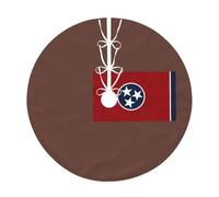 Tennessee state flag print Christmas tree skirt, fit for Christmas, parties, holidays, and New Year decorations