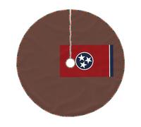 Tennessee state flag print Christmas tree skirt, fit for Christmas, parties, holidays, and New Year decorations