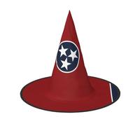 Tennessee State Flag Print Comfortable Unisex Halloween Witch Hat For Party Carnival Accessory Cap Cosplay