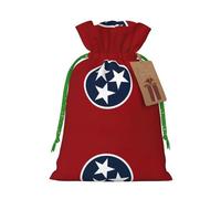 Tennessee State Flag Print Drawstring Gift Bags,For Holiday Season,Birthdays,Anniversaries And Any Special Occasion