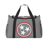Tennessee State Flag Print Foldable Carry On Tote Large Capacity Hand Carry Bag for Airplane Weekend Getaways