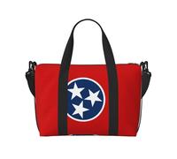 Tennessee State Flag Print Weekend Holdall 41cm Water Resistant Duffle Cabin Luggage Under Seat Travel Tote for Women