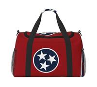 Tennessee state flag print Weekender Overnight Carry On Bag Gym Luggage Bag Duffel Bag for Travel Women, Black, One Size