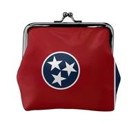 Tennessee State Flag Print Women'S Kiss Lock Coin Pouch, Mini Wallet For Cards And Lipstick, Soft Compact Purse