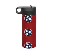 Tennessee State Flag Printing The Print 18 Oz Stainless Steel Sports Insulated Kettle with Lid for Adult Men Women