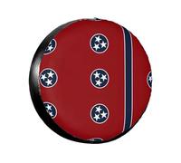 Tennessee State Flag Tire Cover 14-17in Wheel Tyr Diametertrailer Car Truck Pvc Waterproof Dustproof Protection