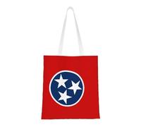 Tennessee State Flag Totes. Lightweightcanvas, Double Handles, Stylish Women'S Tote Bag, Perfect For Shopping, Work And Everyday Carry.