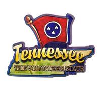Tennessee State Map-Flag Fridge Collectible Souvenir Magnet