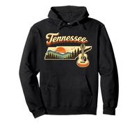 Tennessee Sunset Mountains State Guitar Landscape Pullover Hoodie
