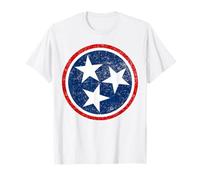 Tennessee Volunteer State - Distressed Tristar Flag Shirt T-Shirt