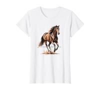 Tennessee Walking Horse Breed Art Value Graphic T-Shirt, Women, White, S