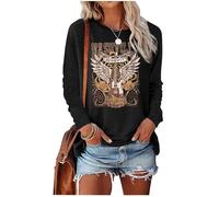 Tennessee Whiskey Shirt Cowgirls Western Graphic Tshirt Women Nashville Long Sleeve Tees Country Concert Top, Nashville Black, S