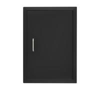 TENNIEX Outdoor Kitchen Door, 17" W x 24" H Flush Mount Single Vertical Doors, Black BBQ Access Door with Handle for Indoor and Outdoor Kitchens, Barbecue Islands, Storage Cabinets