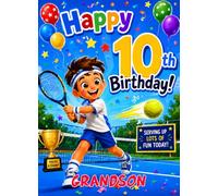 Tennis 10th Birthday Card for Grandson
