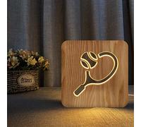 Tennis 3D Wooden lamp LED Night Light Home Room Decoration Creative Table Lamps for Gifts