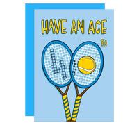 Tennis 40th Birthday Card, Wimbledon Card, Card for Friend, Card for Dad, Card for Mum, Grand Slam Card, Funny Card, Tennis Milestone A6 Card (40th)