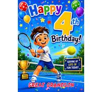 Tennis 4th Birthday Card for Great Grandson