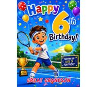 Tennis 6th Birthday Card for Great Grandson