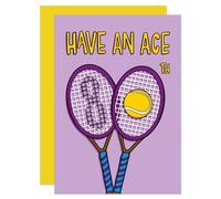 Tennis 80th Birthday Card, Wimbledon Card, Card for Friend, Card for Grandad, Card for Grandma, Grand Slam Card, Funny Card, Tennis Milestone A6 Card (80th)