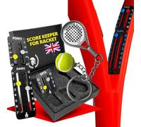 Tennis and Padel Score Keeper for Rackets Ultra-Light 3M Adhesive Tennis Racket Score Tracker and Set Scorer Must Have Tennis Accessories for Women, Men and Kids, Bonus Padel Racket Keychain Gift Box