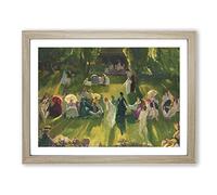 Tennis At Newport Vol.1 By George Bellows Classic Painting Framed Print | A4 Oak Framed Wall Art | Ready to Hang | Classic Sport Picture | Living Room Bedroom Lounge Office