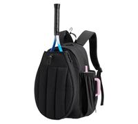 Tennis Backpack - Polyester 32x23x45.5cm Large Capacity | Racket Backpack with Insulated Pocket, Gym Training, Travel Use | Sports Equipment Backpack Field, Black, Se référer à la description, Refer