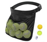 Tennis Ball Band Holder, Adjustable Mesh Pickle Ball Waist Hip Ball Bag Carrier Gear Band Travel Pocket Tennis Ball Belt Pouch