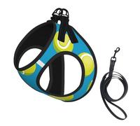 Tennis Ball Bule,Pet Harness,Adjustable Reflective Dog Harness,Pet Leash Vest,M