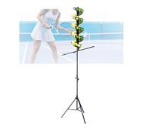 Tennis Ball Drop Machine, Adjustable 130-180cm,Portable Training Accessories Non Electric,for Stadium Home (No Include Balls)(With extra track)