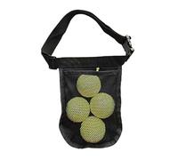 Tennis Ball Holder - Polyester Mesh 7.09x10.24 in Adjustable Waist Carrier, Zipper Storage Pouch, Breathable Sports Organizer | Lightweight Ball Transport System for Gym Training Competitive Matches