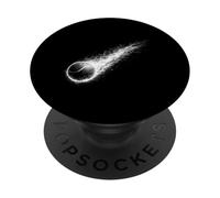 Tennis ball in black and white comet trail PopSockets Adhesive PopGrip