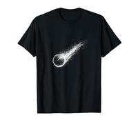 Tennis Ball in Black and White Comet Trail T-Shirt