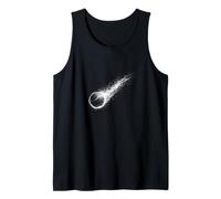 Tennis Ball in Black and White Comet Trail Tank Top