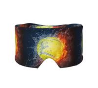 Tennis Ball in Fire and Water, Full Eye Covers Light Blocking Eye Mask Sleep Eye and Ear Muffs