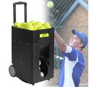 Tennis Ball Launcher with App Control, Portable Pitching Machine for Effective Training, Holds Up to 50 Balls