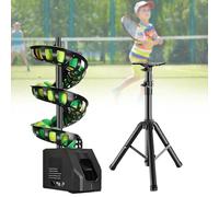 Tennis Ball Machine with Remote Control - 33/28 Balls, 11-30 BPM, Tripod & Rechargeable Launcher for Practice and Training