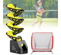 Tennis Ball Machine with Remote Control - 33/28 Balls, 11-30 BPM, Tripod & Rechargeable Launcher for Practice and Training