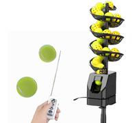 Tennis Ball Machine with Remote Control, Automatic Tennis Launcher for Solo Practice & Coach, 33 Ball Capacity, Rechargeable Portable Trainer with Ball Pickup Net