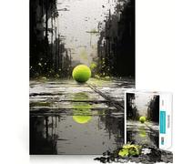 Tennis Ball Reflection Teenagers Puzzles 1000 Piece Jigsaws Boost Recall Relax Time Accurate Edge Amazing Present (38x52cm)