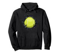 Tennis Ball Smash Through Wall Player Fan Sport Pullover Hoodie