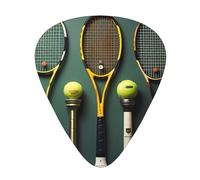 Tennis balls and rackets Guitar picks in thin, medium, and thick sizes, 12-piece set, suitable for electric guitar and various instruments
