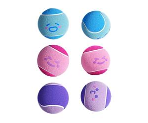 Tennis Balls For Dogs, 6Pcs Pet Playing Balls, Come With 2 Size, Playful Easy Catching Dog Ball, Pets Interactive Toys, For Home Apartment Garden Backyard Exercise Indoor Outdoor