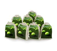 Tennis Balls on Tennis Grass Court 8 PCS Muslin Bags with Drawstring Sachet Bags Empty Small Cotton Drawstring Bag Muslin Reusable & Washable Cotton Bag for Herb Spice Candy Soap Jewelry Wedding Gift