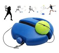 Tennis Balls Training Baseboard with String Ball for Solo Practice, 2L Fillable Rebound Tennis Trainer with 3.8m Elastic Cord, Portable Self-Training Equipment，Blue+1*Ball