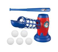 Tennis & Baseball Pitching Machine - Electric Sports Launcher, Auto Ball Thrower, Lightweight Kids Trainer Set, Stable Base Stand, Easy Setup | Perfect for Outdoor Backyard Family Play Activity