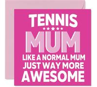 Tennis Birthday Card for Mum - Awesome Mum Sports - Happy Birthday Card for Women, 145mm Female Greeting Cards