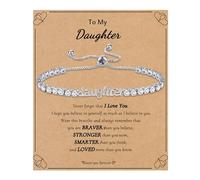 Tennis Bracelet for Women Gifts for Aunt/Niece/Sister/Bestie/Mom/Daughter/Granddaughter Valentine Gifts 13th/16th/18th/21st/30th/40th/50th/60th Birthday Gifts for Her Adjustable 3mm Cz Crystal Dainty